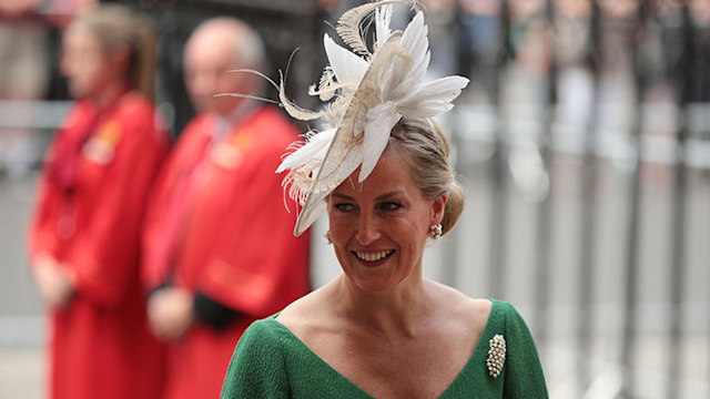 sophie wessex wears dress by kate middleton favourite designer