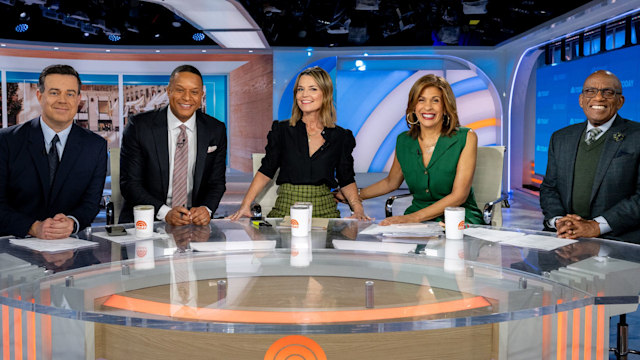 Carson Daly; Craig Melvin, Savannah Guthrie, Hoda Kotb and Al Roker on Today