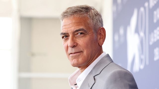 George Clooney gray suit