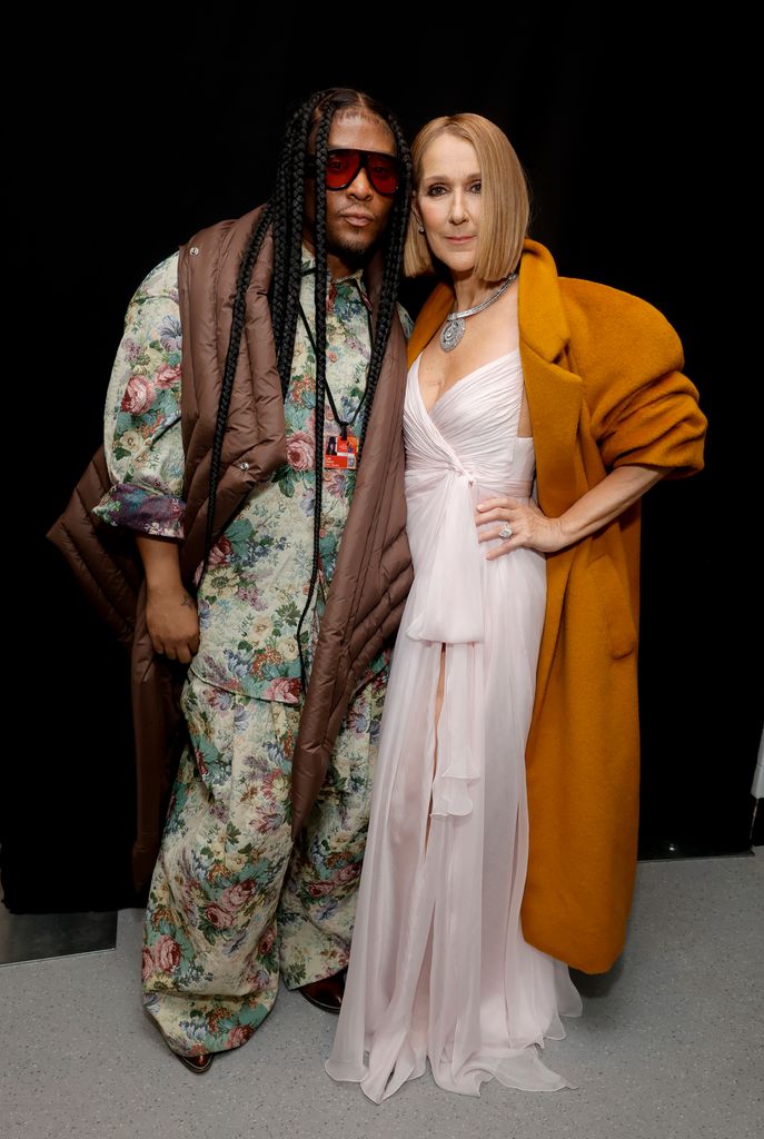 Law Roach and Celine Dion attend the 66th GRAMMY Awards at Crypto.com Arena on February 04, 2024 in Los Angeles, California