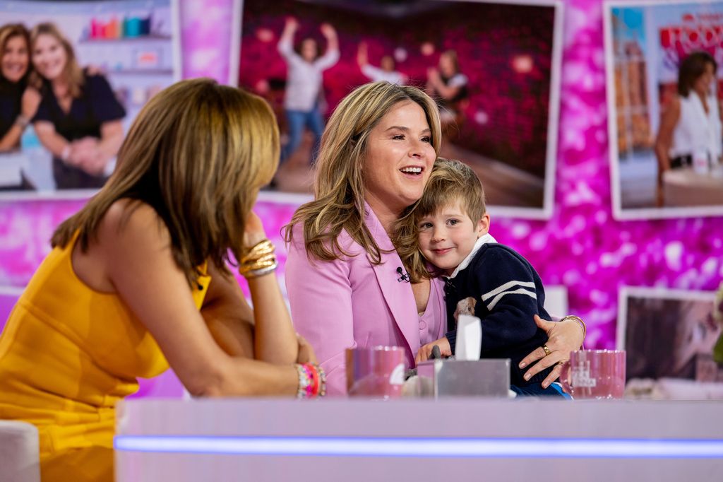 TODAY -- Pictured: Hoda Kotb, Jenna Bush Hager and son Hal on Monday, April 8, 2024
