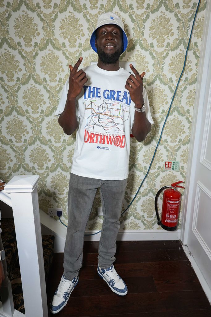 Stormzy attends the launch of House Party presented by Stormzy and Cream Group on June 6, 2024 in London, England. (Photo by Dave Benett/Getty Images for House Party)