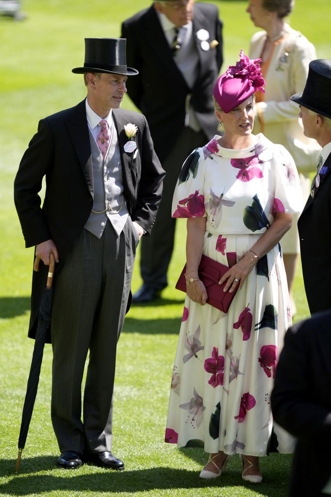 The Duke and Duchess of Edinburgh in the parade ring before the first race on day two of Royal Ascot at Ascot Racecourse, Berkshire. Picture date: Wednesday June 18, 2025. (Photo by Andrew Matthews/PA Images via Getty Images)
