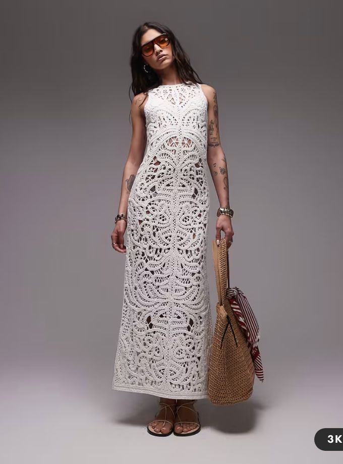 Topshop crochet dress