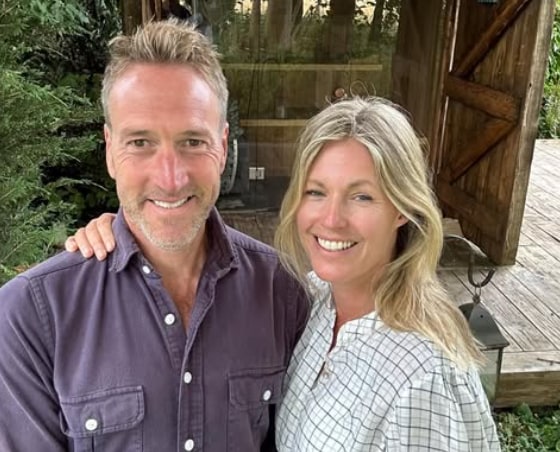 ben-fogle-with-wife-martina-smiling-outside