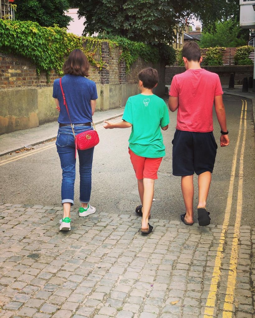 ben shepard wife annie and sons on family walk