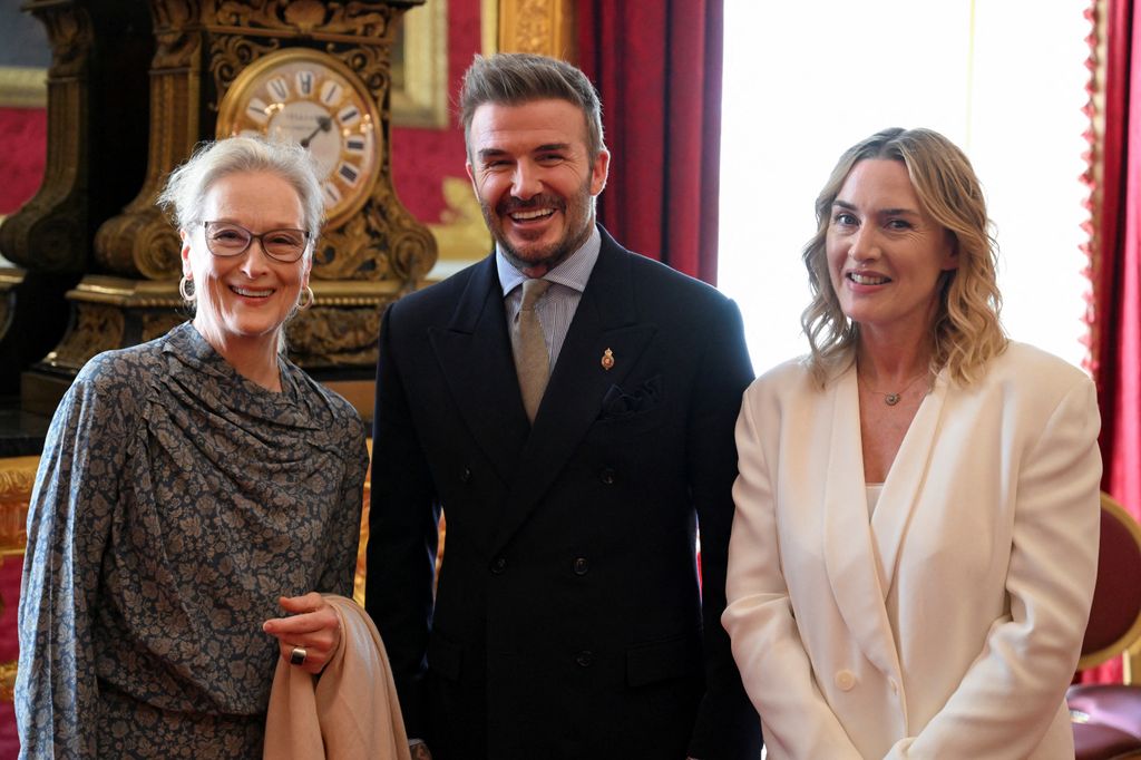 Meryl Streep, David Beckham and Kate Winslet attend the King's Foundation Awards ceremony, on the 35th anniversary of The King's Foundation, at St James's Palace on June 12, 2025 in London, England. 