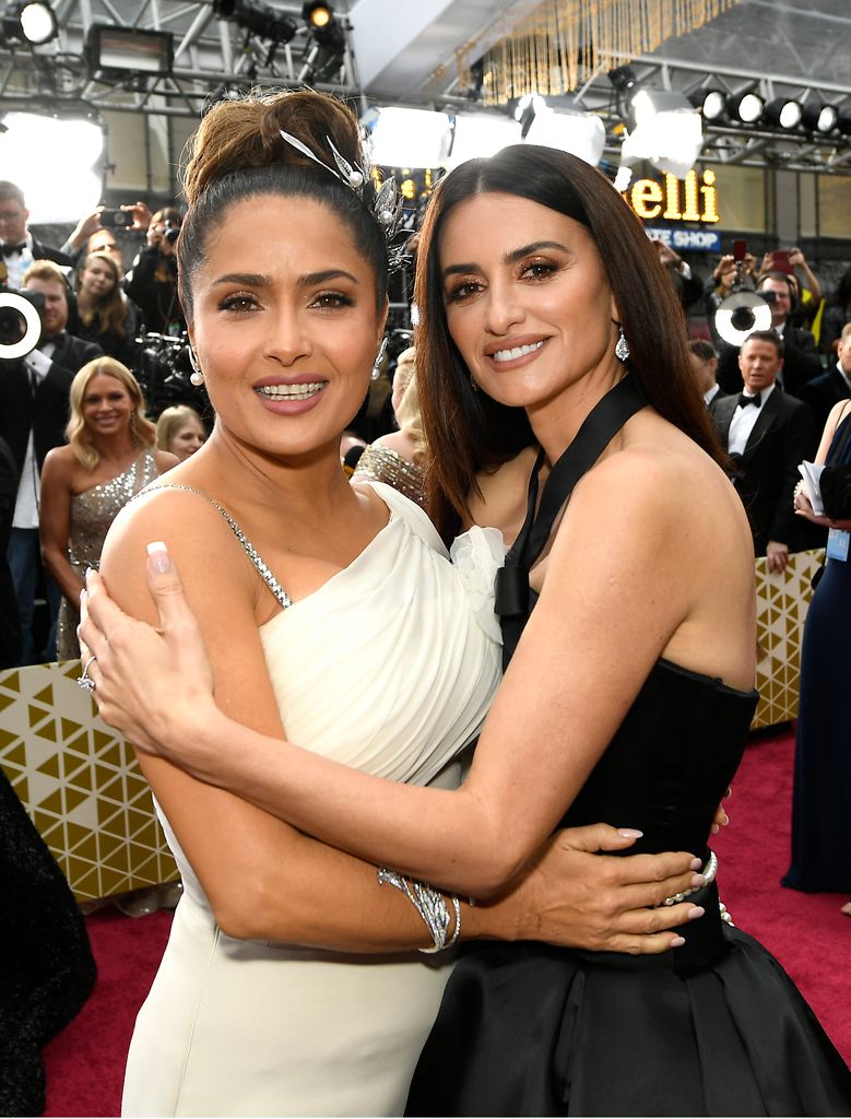 Salma Hayek and  Penélope Cruz attend the 92nd Annual Academy Awards on February 09, 2020 in Hollywood, California
