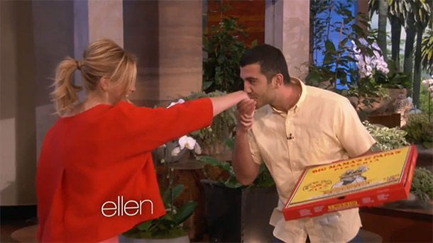 julia roberts ellen pizza 
