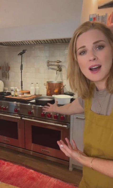 Alexandra Breckenridge in her home kitchen