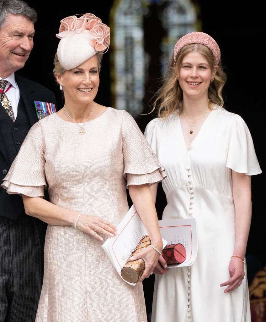 Lady Louise Windsor wore the headband alongside her mother Duchess Sophie at the Platinum Jubilee of Elizabeth II