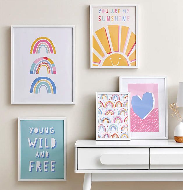 bright gallery wall