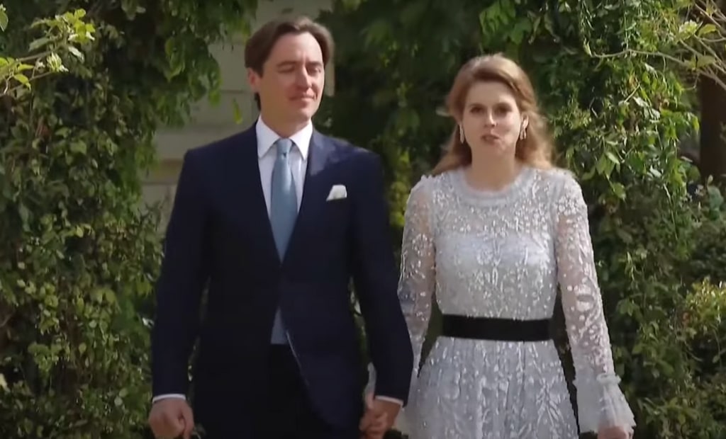 Princess Beatrice went hand-in-hand with her husband Edoardo Mapelli Mozzi