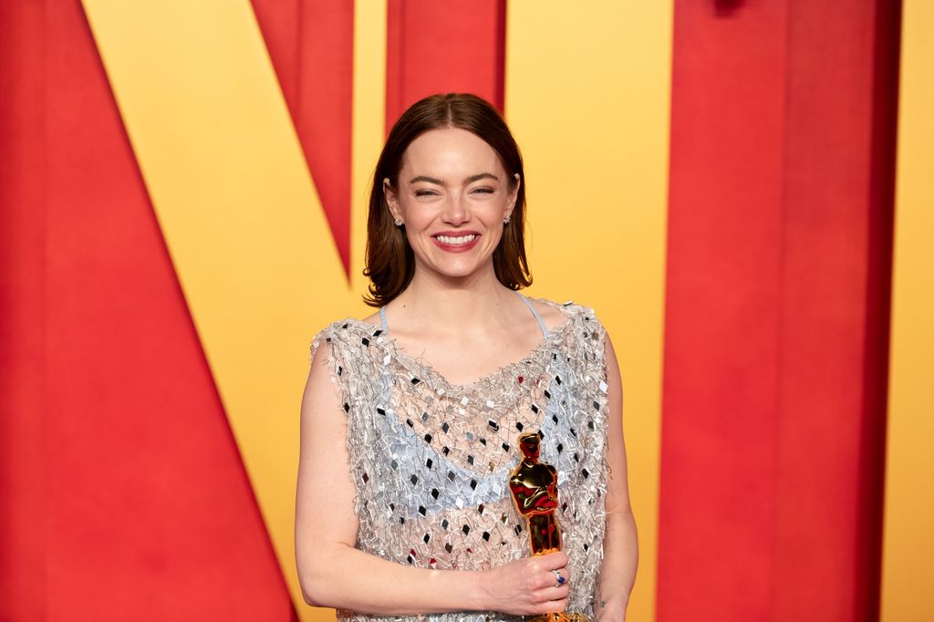 BEVERLY HILLS, CA - MARCH 10: Emma Stone attends 2024 Vanity Fair Oscar After Party Arrivals at Wallis Annenberg Center for the Performing Arts on March 10, 2024 in Beverly Hills, California. (Photo by Robert Smith/Patrick McMullan via Getty Images)