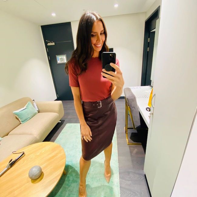 christine leather skirt