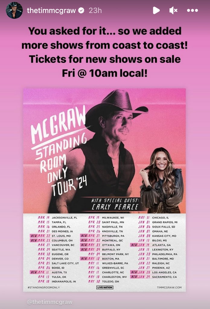 Tim McGraw revealed a big change he made to his upcoming tour