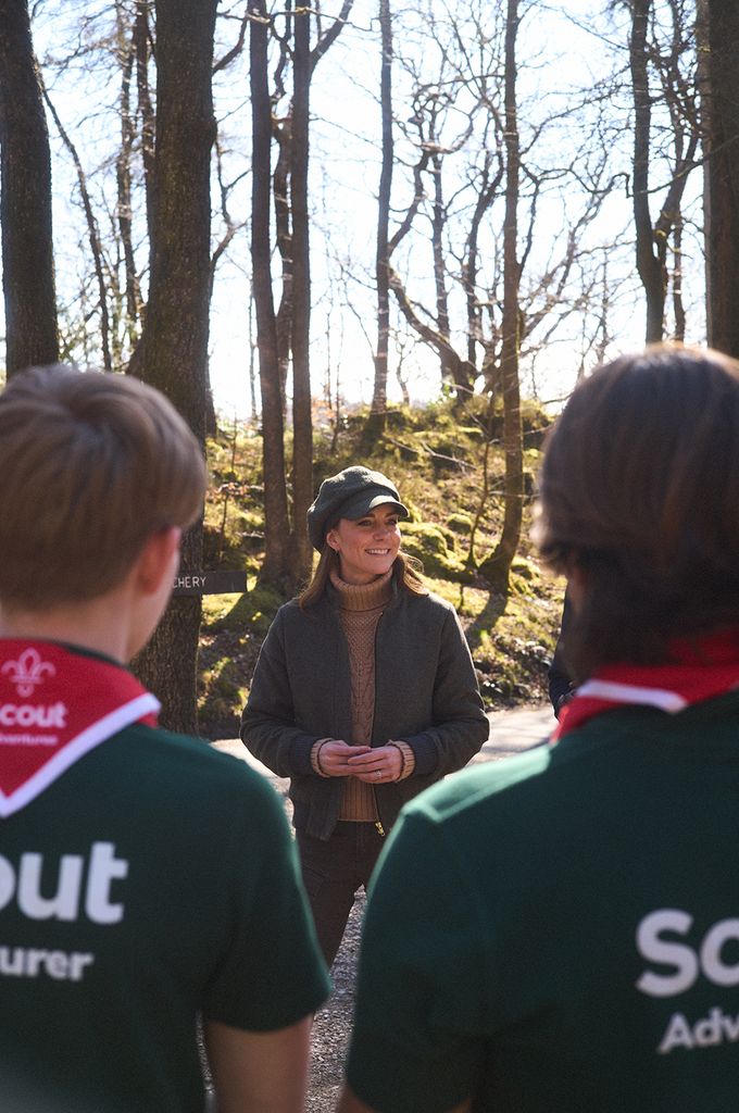 Princess of Wales with scouts