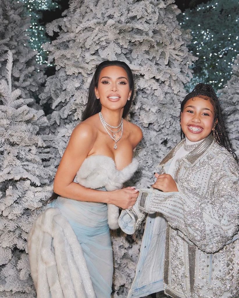 North West wore her dad's 2016 Met Gala Balmain jacket to the Kardashian's Christmas Eve party 