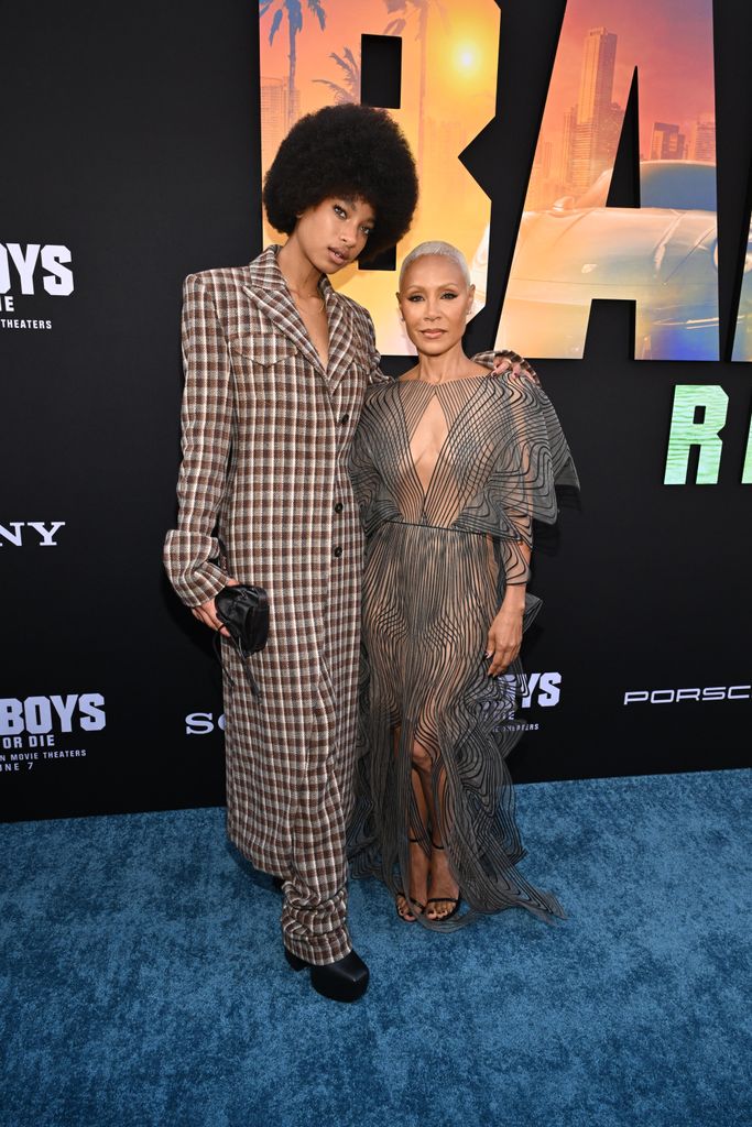 HOLLYWOOD, CALIFORNIA - MAY 30: Willow Smith (L) and Jada Pinkett Smith attend the Los Angeles Premiere of Columbia Pictures' "Bad Boys: Ride Or Die" at the TCL Chinese Theater on May 30, 2024 in Hollywood, California. (Photo by Eric Charbonneau/Getty Images for Sony Pictures)
