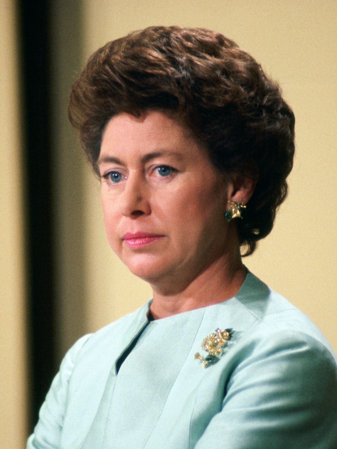 princess margaret in blue coat 