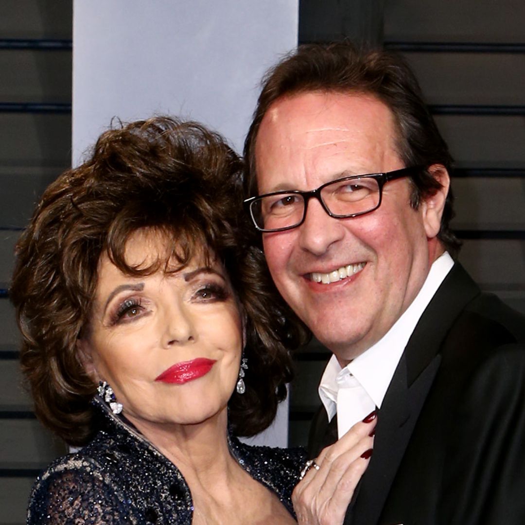 Joan Collins shares incredible photos to mark special occasion with husband Percy Gibson