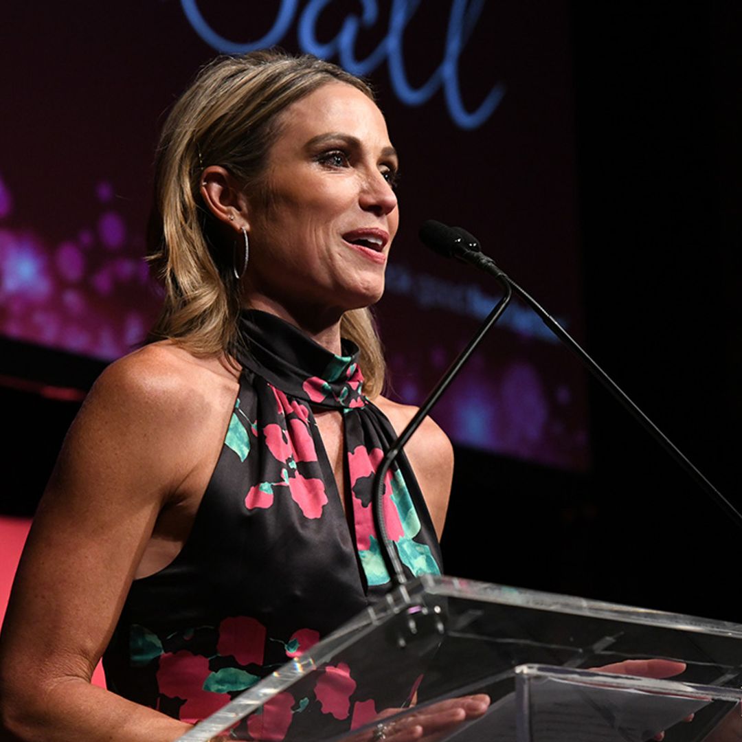 Amy Robach wows in zip-up leather outfit