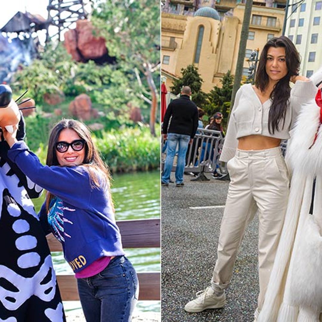 Kourtney Kardashian and Salma Hayek start Halloween celebrations early at Disneyland Paris